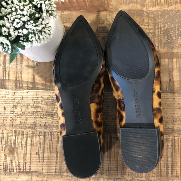 Nine West leopard leather & calf hair captoe flats - Picture 6 of 8